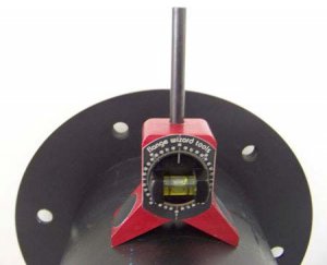Small Magnetic Center Finder by Flange Wizard in use