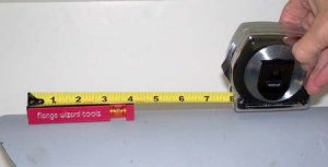 Magnetic Tape Holder in use with tape measure